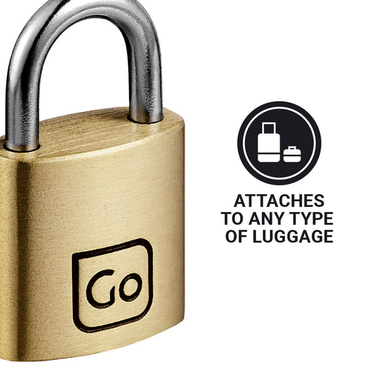 Go Travel Classic Brass Key Twin Padlocks