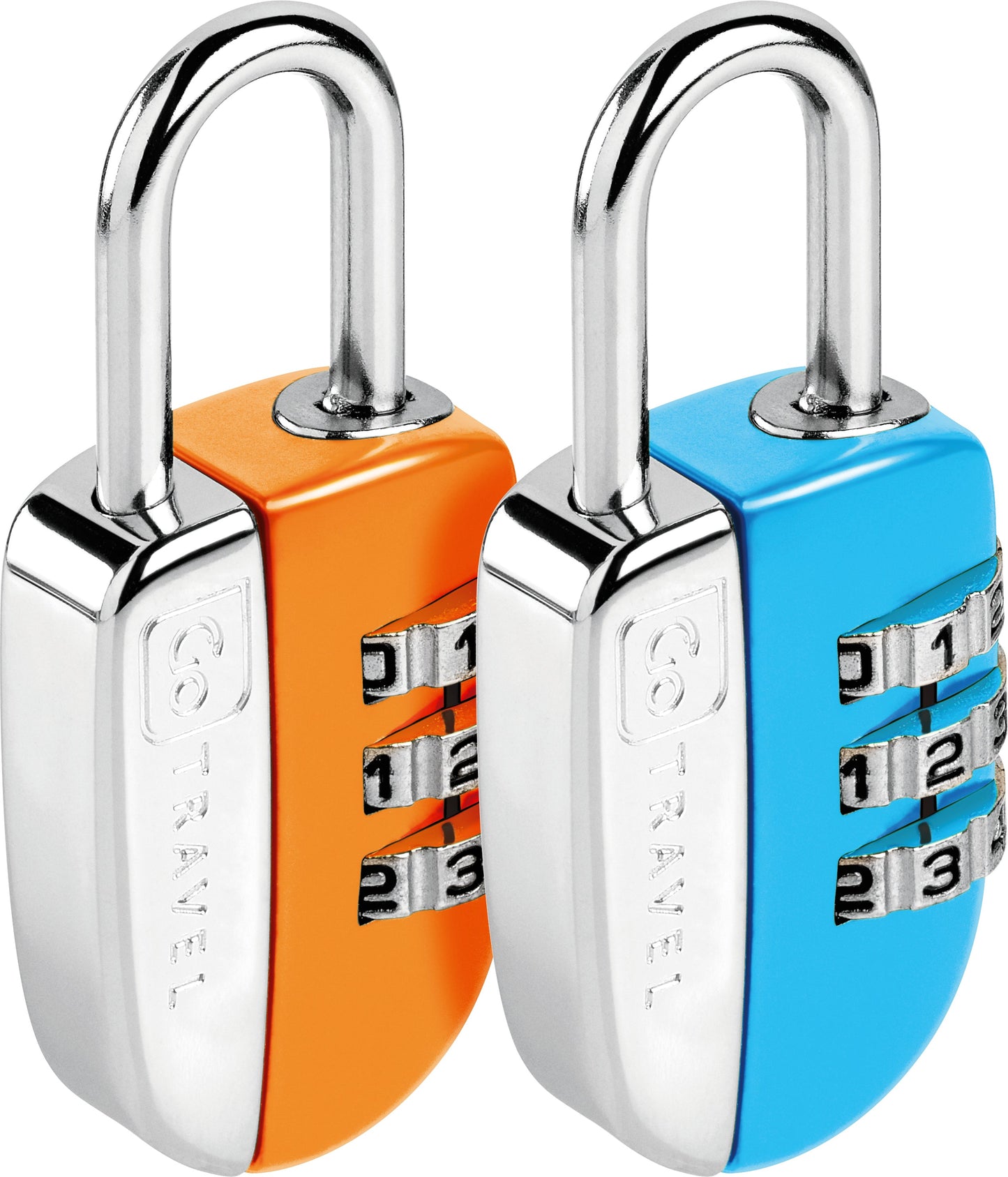 Go Travel Mini Combi Twin Padlocks (Blue/Orange)