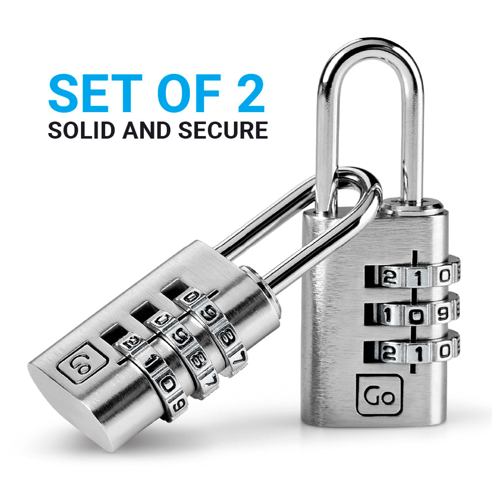 Go Travel Classic Combi Twin Padlocks