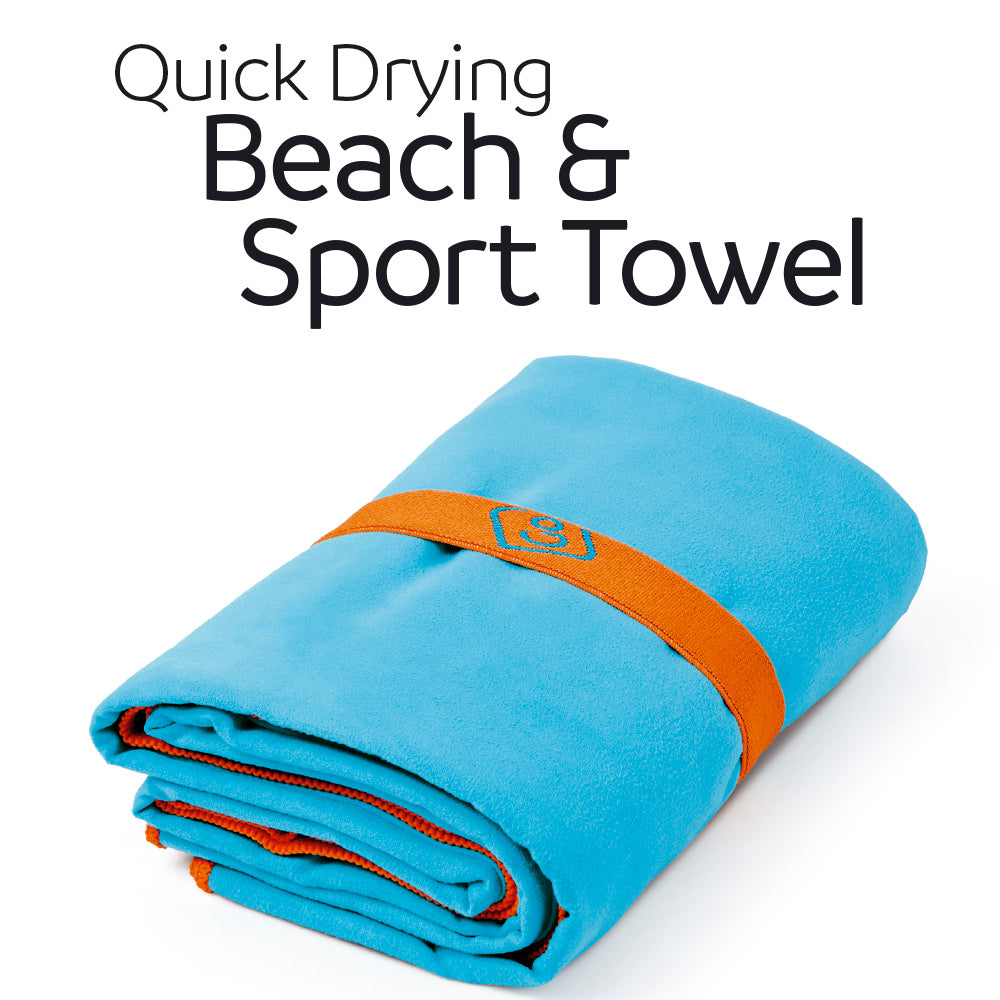 Go Travel Quick Drying Beach & Sport Towel (Blue)