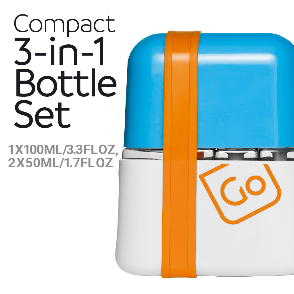 Go Travel Compact 3-in-1 Bottle Set