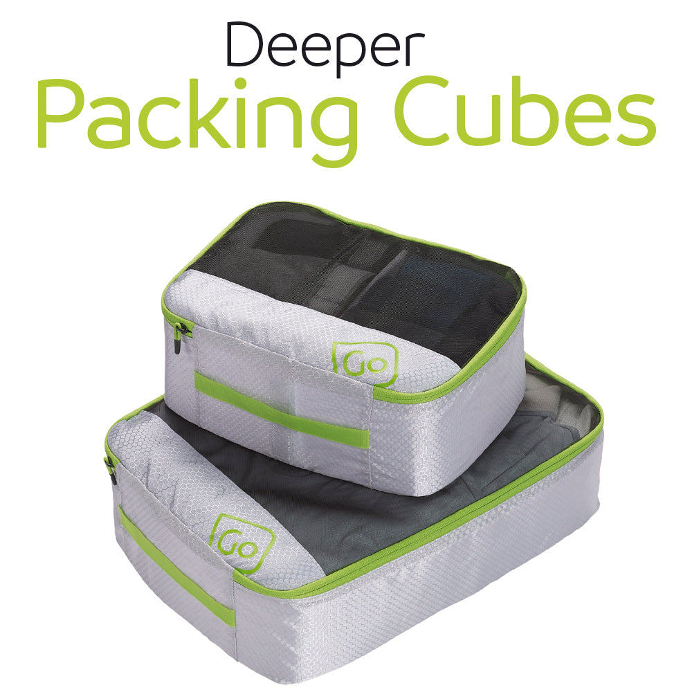 Go Travel Deeper Packing Cubes (Green)