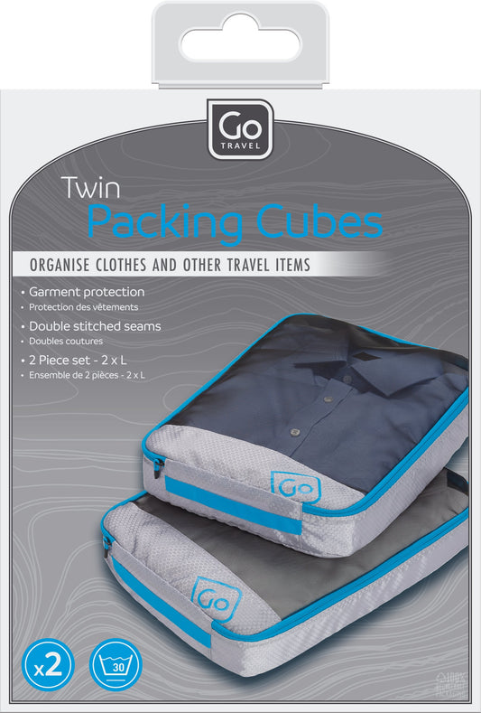 Go Travel Twin Packing Cubes (Blue)