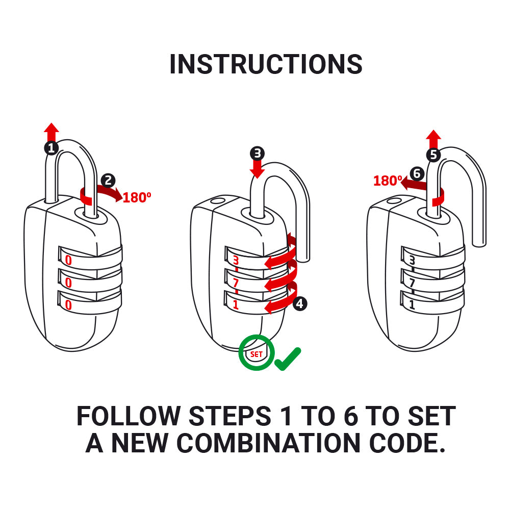 Go Travel Mini Combi Twin Padlocks (Blue/Orange)