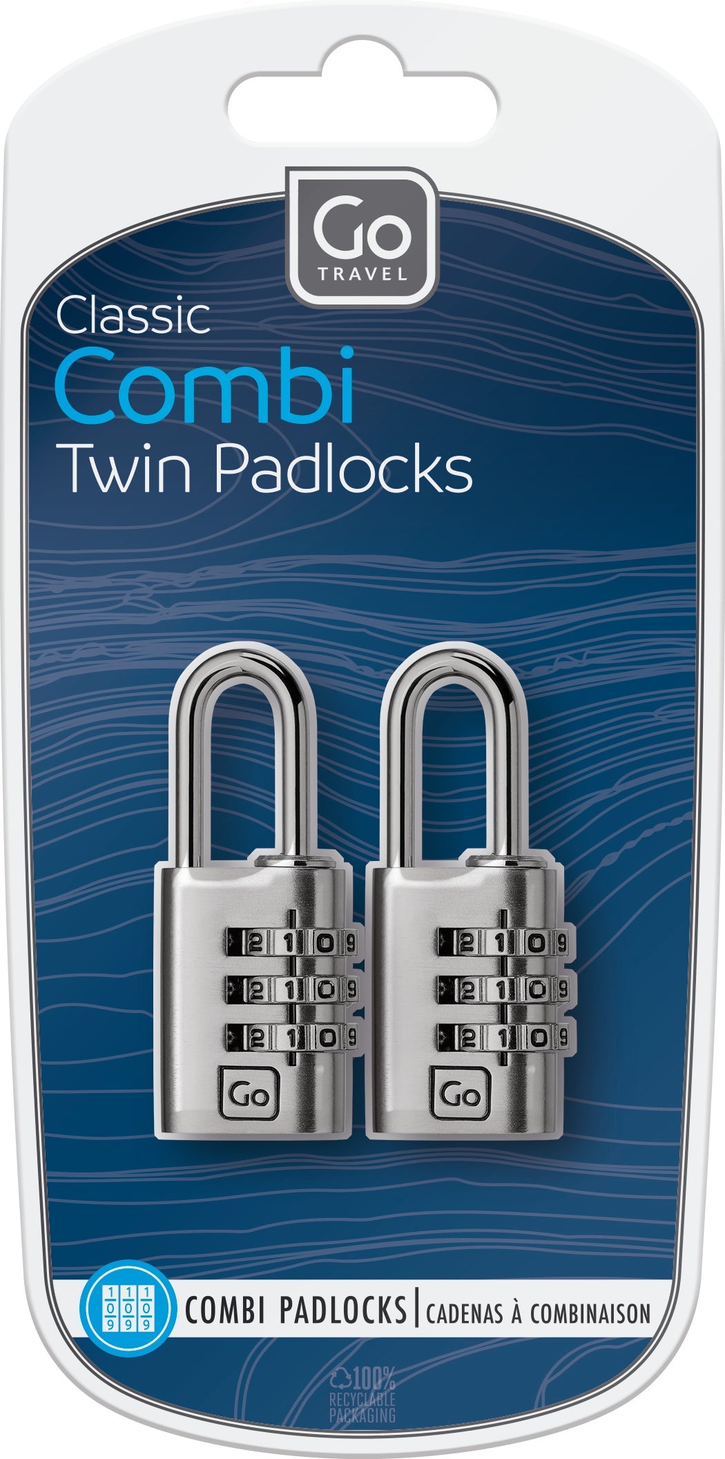 Go Travel Classic Combi Twin Padlocks