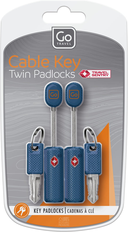 Go Travel Cable Key Twin Padlocks TSA
