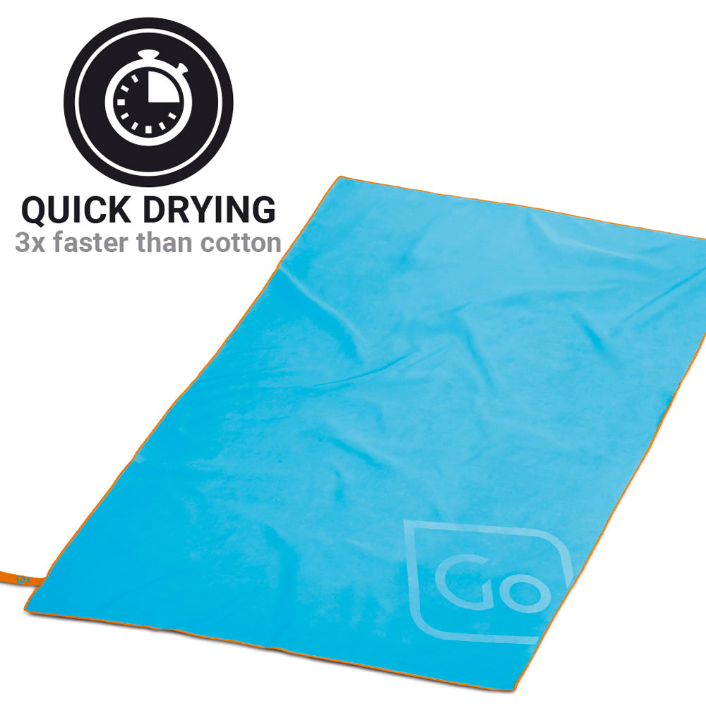 Go Travel Quick Drying Beach & Sport Towel (Blue)