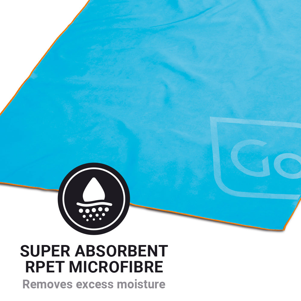 Go Travel Quick Drying Beach & Sport Towel (Blue)
