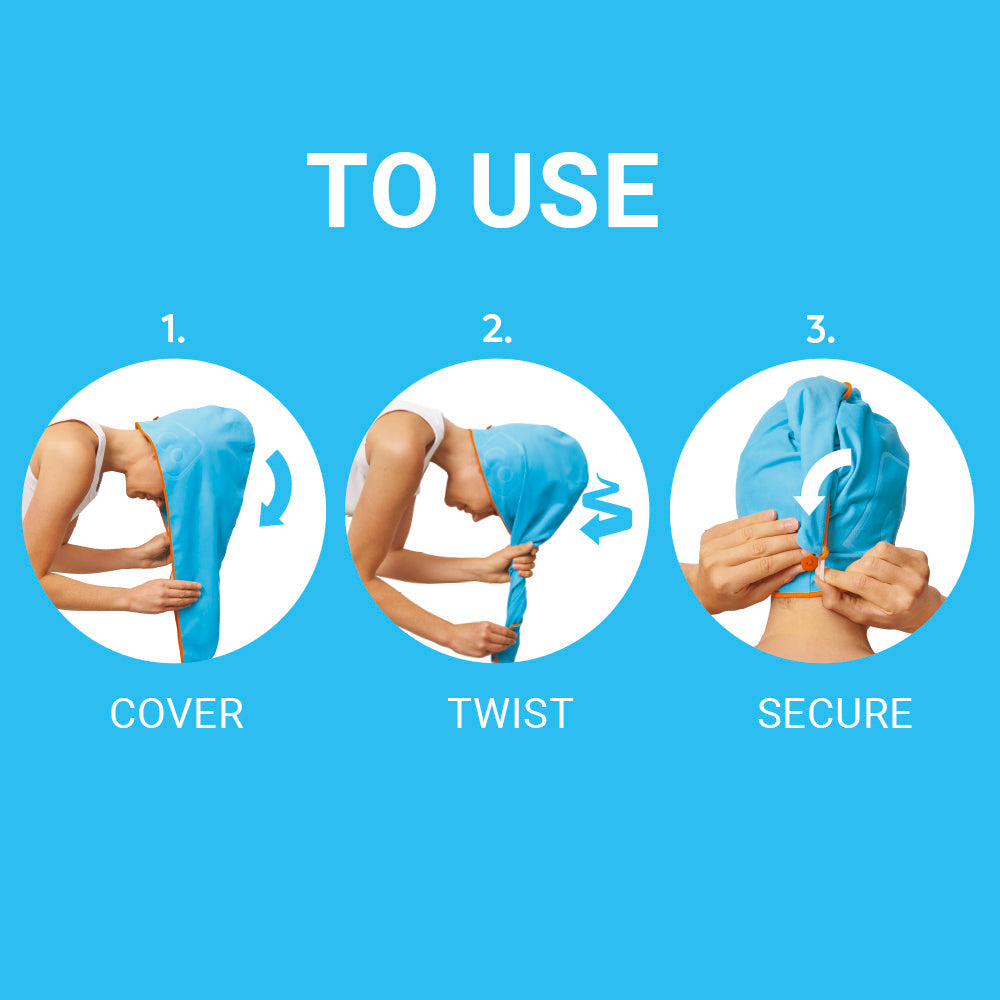 Go Travel Quick Drying Hair Wrap (Blue)