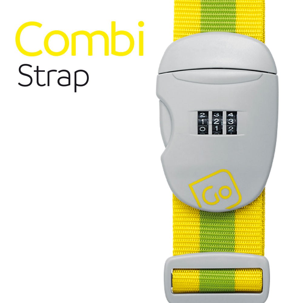 Go Travel Combi Luggage Strap (Yellow/Green)