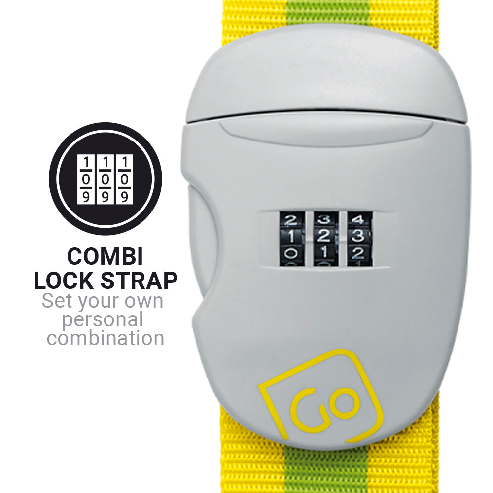 Go Travel Combi Luggage Strap (Yellow/Green)