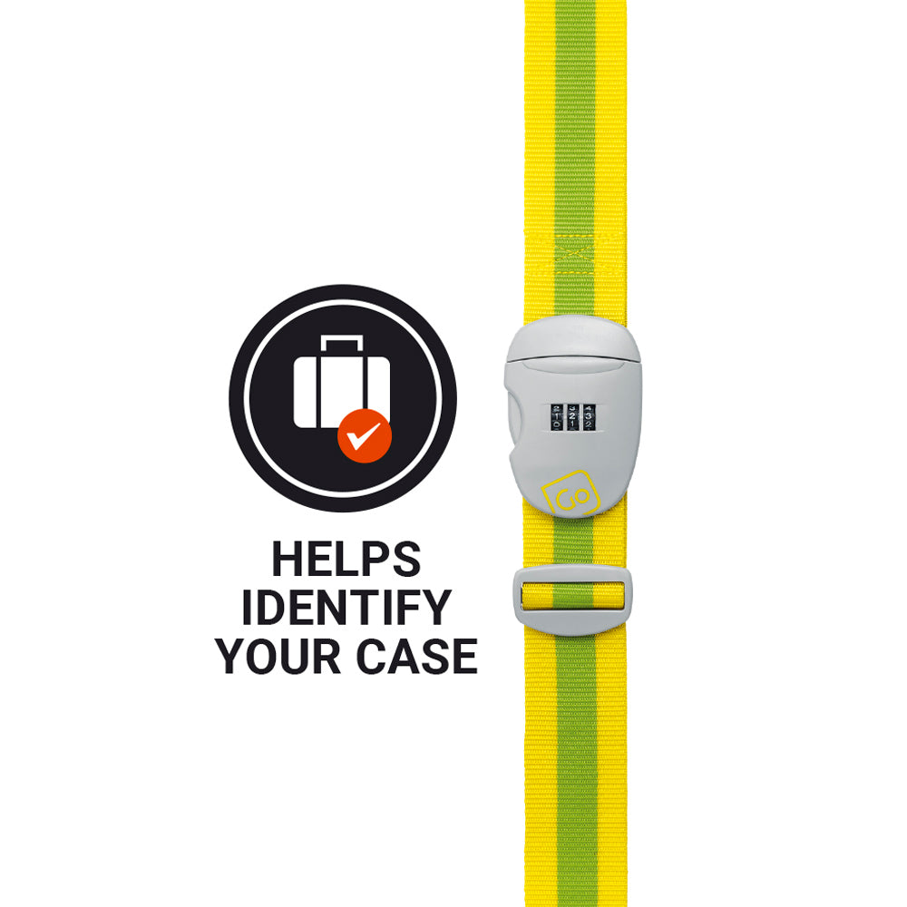 Go Travel Combi Luggage Strap (Yellow/Green)