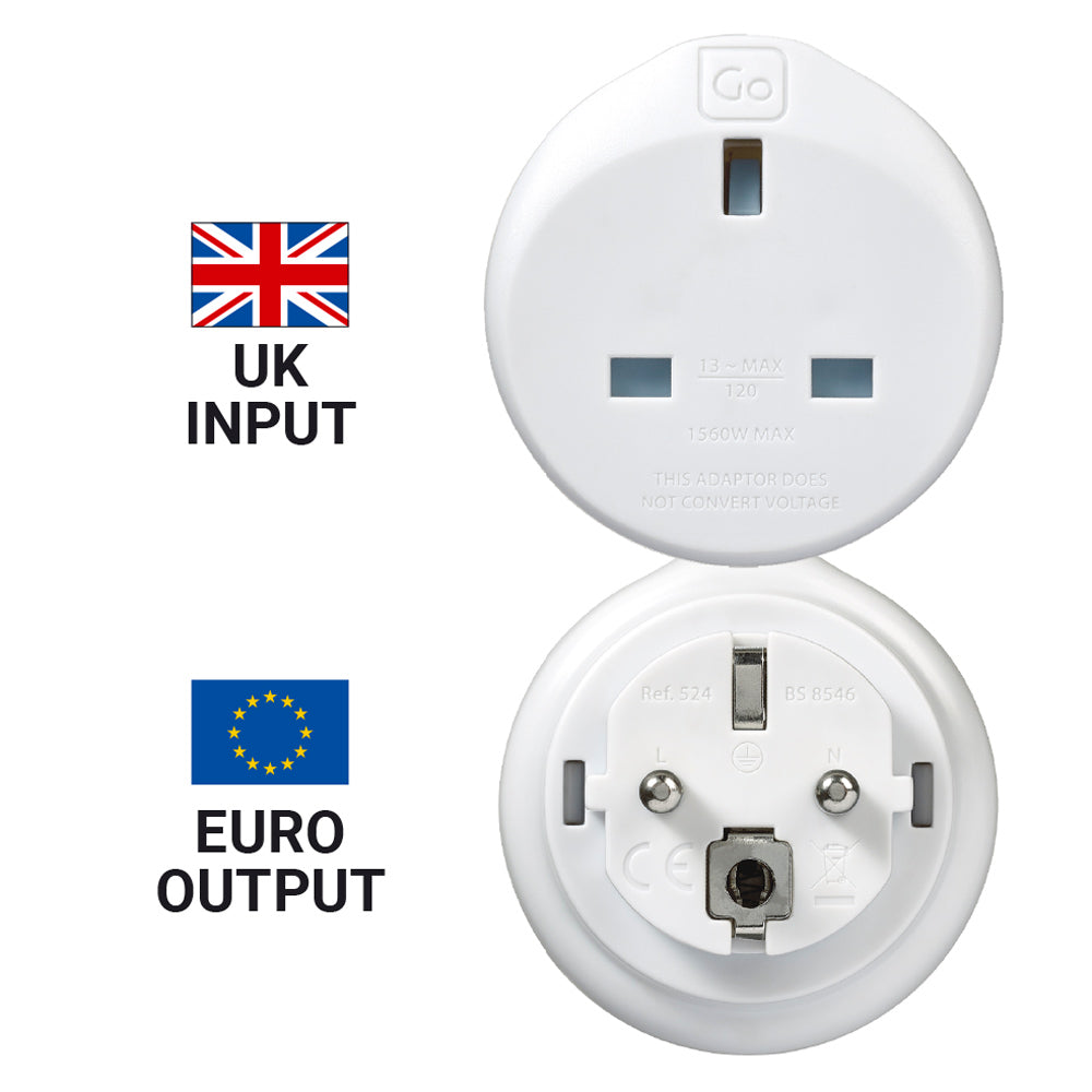 Go Travel UK-EU Adaptor