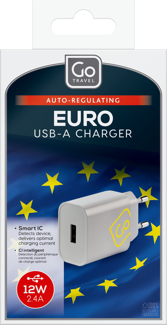 Go Travel EU USB-A Charger (2.4A)