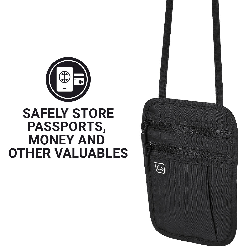 Go Travel Classic Passport Pouch (Black)