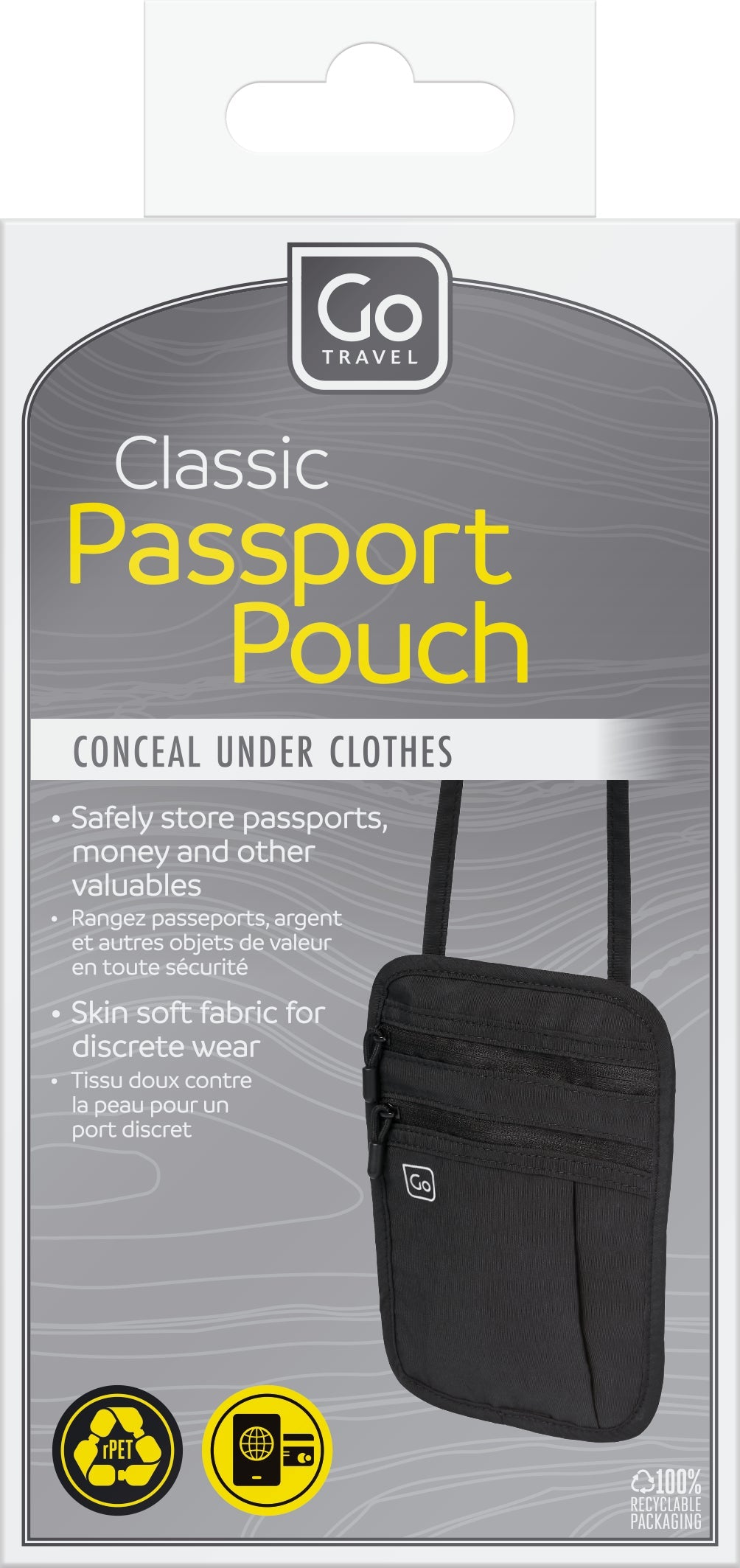 Go Travel Classic Passport Pouch (Black)