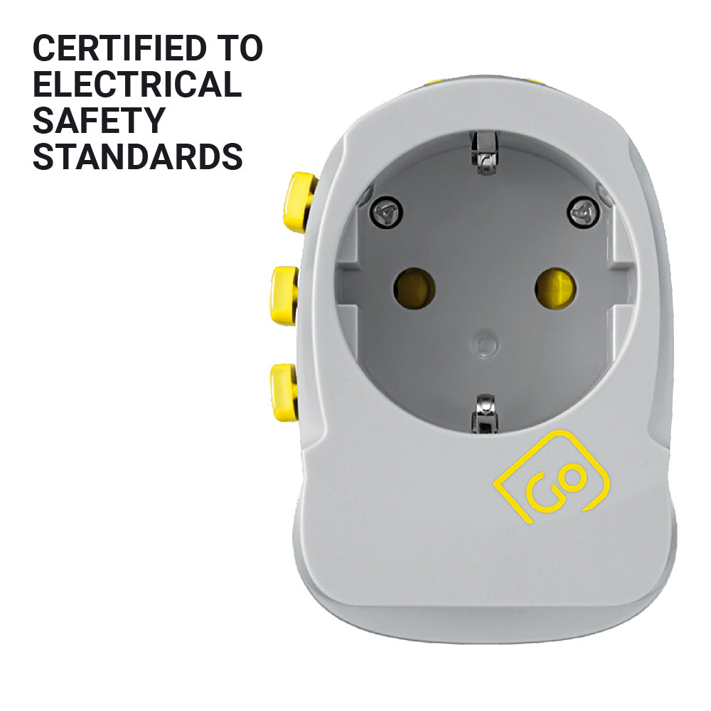 Go Travel Worldwide Adaptor + Twin USB-A