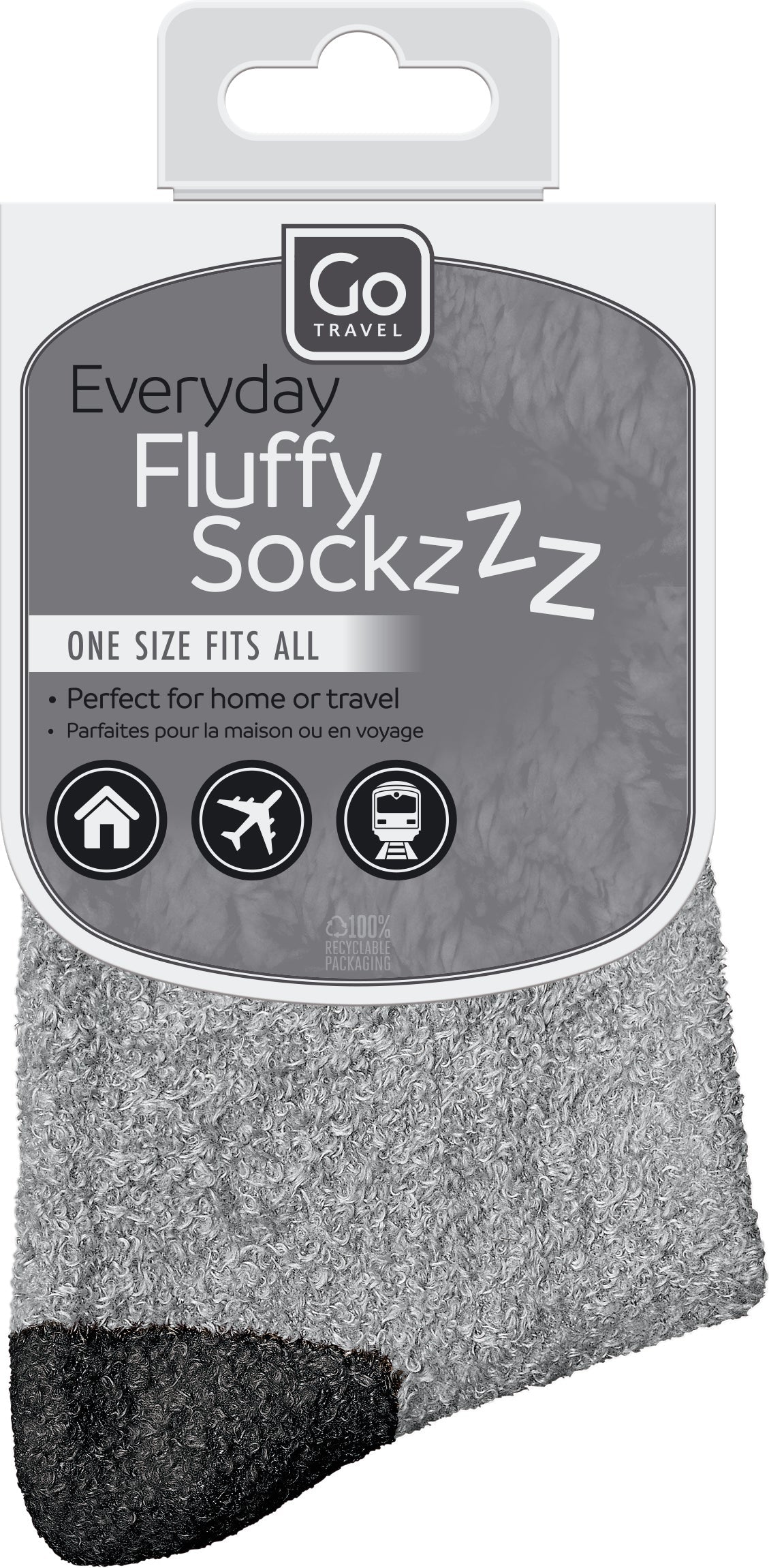 Go Travel Everyday Fluffy Sockzzz (Black)