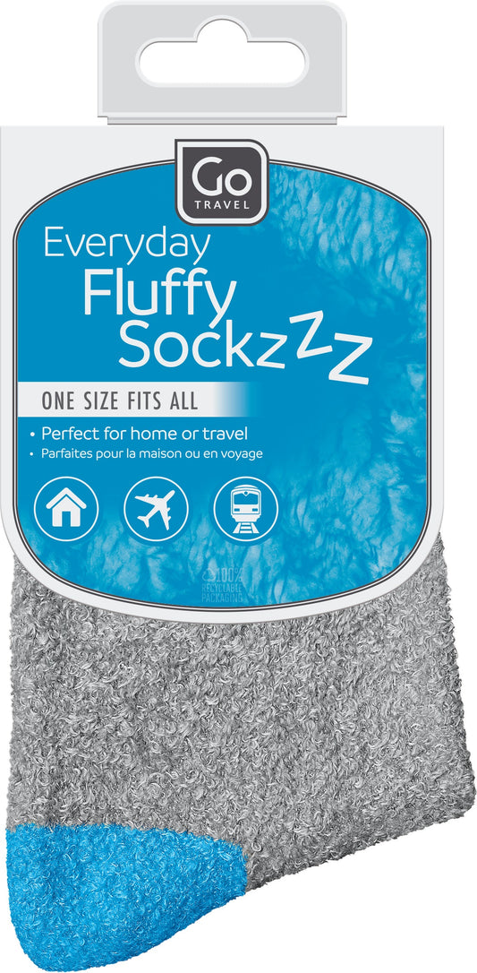 Go Travel Everyday Fluffy Sockzzz (Blue)