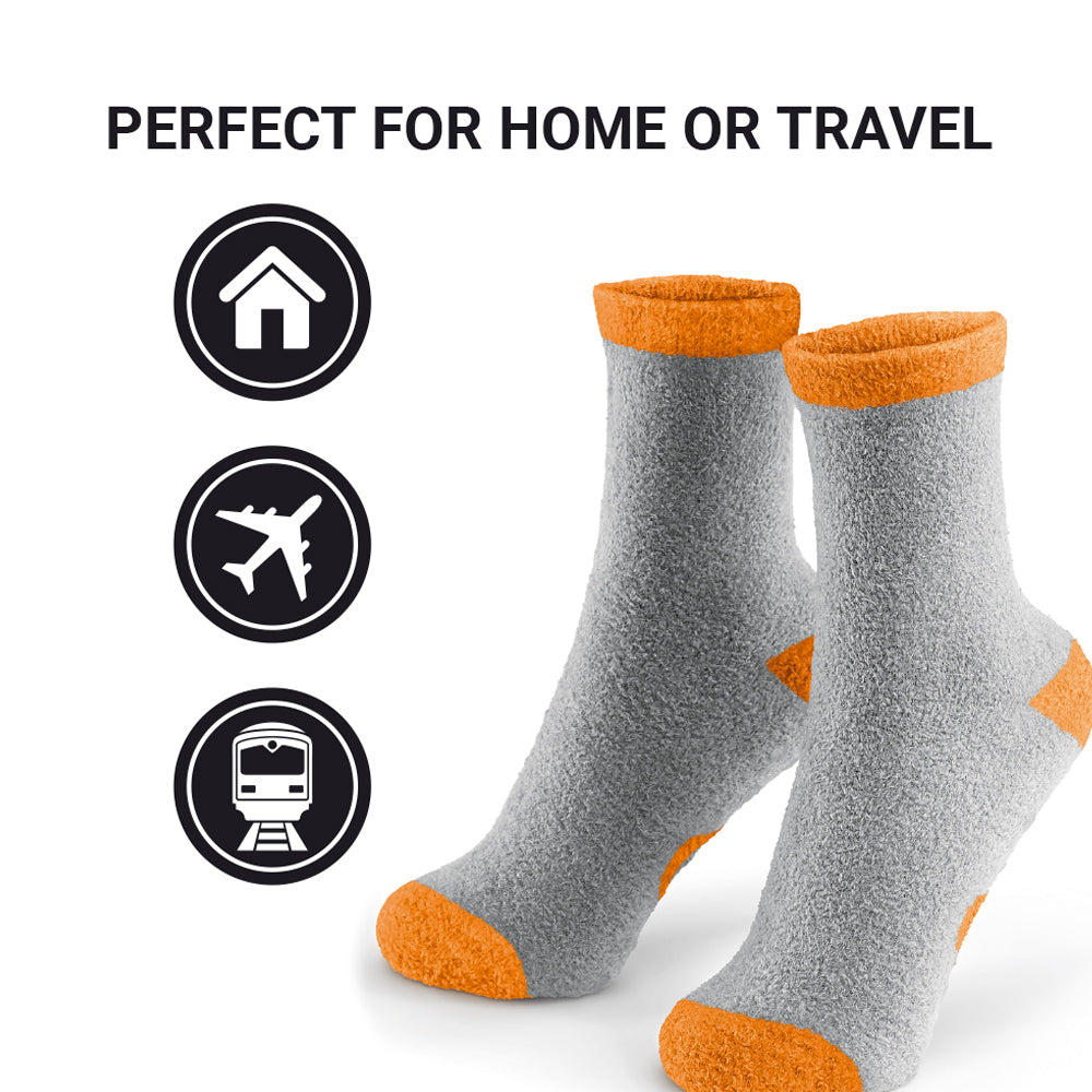 Go Travel Everyday Fluffy Sockzzz (Orange)