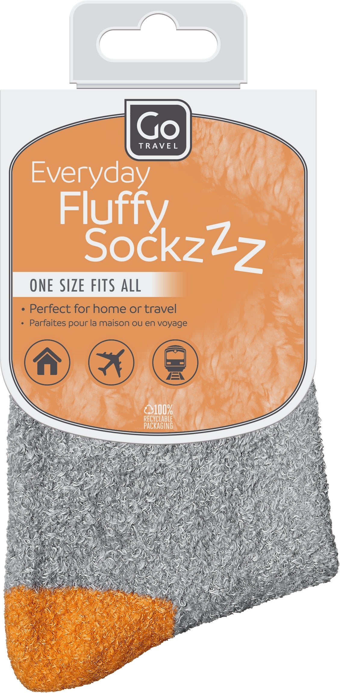 Go Travel Everyday Fluffy Sockzzz (Orange)
