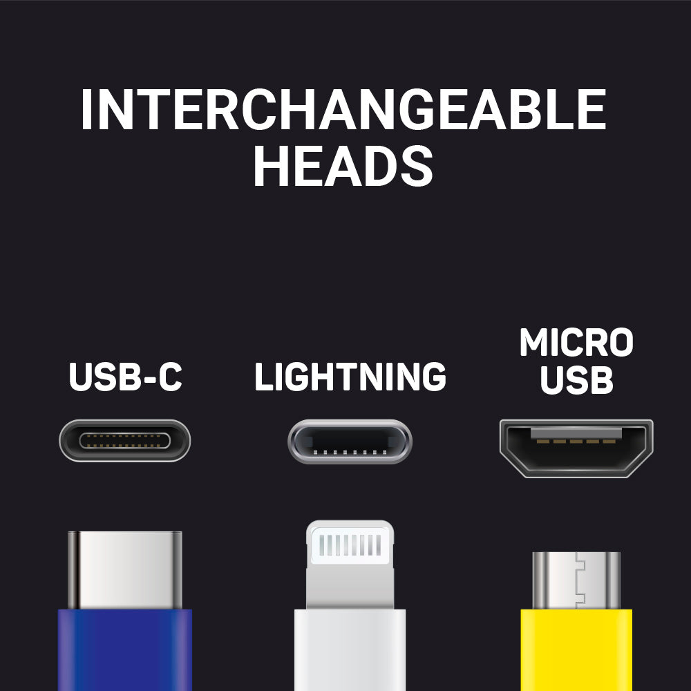 Go Travel 3 in 1 Retractable Connector Cable (1M)